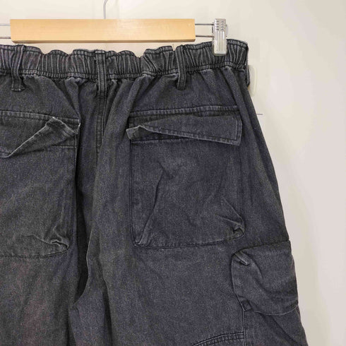 RESHAM ペイント加工 ワイド カーゴ デニム パンツ メンズ JPN:L
