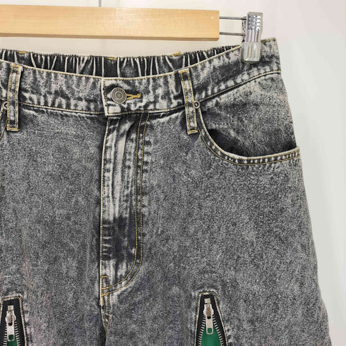 BENDER TOKYO デニム ジャージ ジップデザイン リメイク パンツ メンズ JPN:M