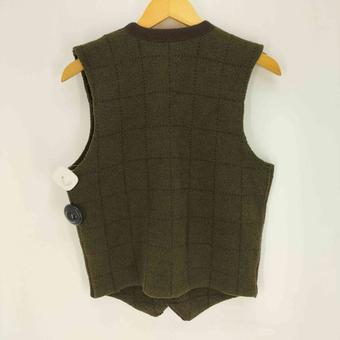 ダブルアールエルラルフローレン RRL RALPH LAUREN 00S 一つ星 黒タグ ウール チェック マルチポケット ハンティングベスト メンズ import:S