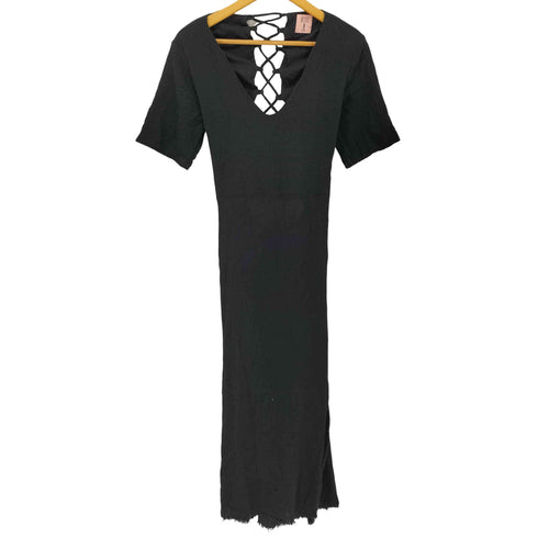 MUSE HAWAII レースアップデザイン ロングワンピース Casual レディース