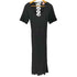 MUSE HAWAII レースアップデザイン ロングワンピース Casual レディース