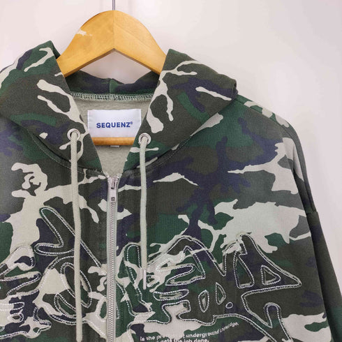 SEQUENZ LOGO APPLIQUE ZIP HOODIE メンズ JPN:M