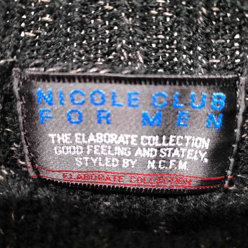 ニコルクラブフォーメン NICOLE CLUB FOR MEN 90-00S ケーブル編み プルオーバー タートルネック ニット セーター メンズ