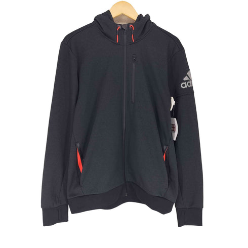 アディダス adidas 袖ロゴ ジップアップパーカー メンズ XO