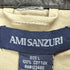 AMISANZURI 襟レザー ダック地 ハンティングジャケット メンズ JPN:L