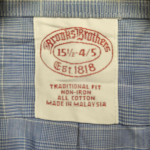 ブルックスブラザーズ BROOKS BROTHERS TRADITIONAL FIT L/S コットン チェックシャツ メンズ 15 1/2
