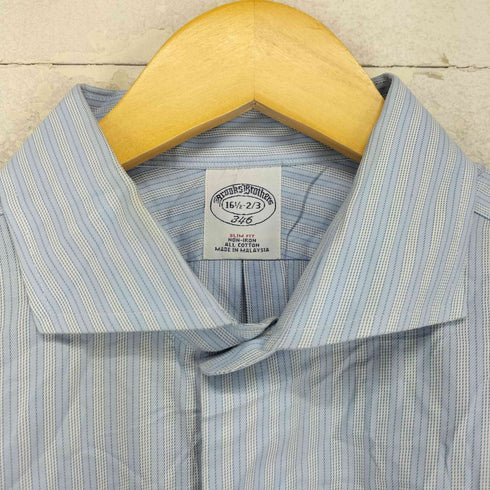 ブルックスブラザーズ BROOKS BROTHERS SLIM FIT L/S ホリゾンタルカラー ストライプ シャツ メンズ 16 1/2