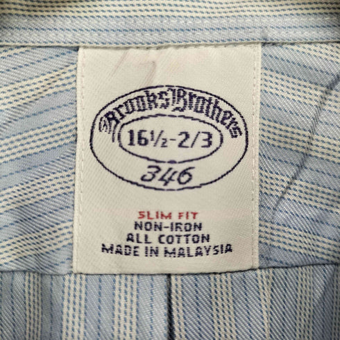 ブルックスブラザーズ BROOKS BROTHERS SLIM FIT L/S ホリゾンタルカラー ストライプ シャツ メンズ 16 1/2
