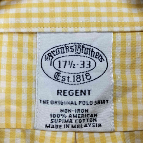 ブルックスブラザーズ BROOKS BROTHERS REGENT L/S チェックシャツ メンズ 17 1/2