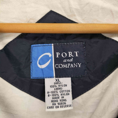 ポートアンドカンパニー PORT and COMPANY 企業ロゴ刺繍 ナイロン アノラックパーカー メンズ JPN:XL