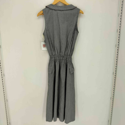 トリココムデギャルソン tricot COMME des GARCONS 02AW ギンガムチェック ノースリーブフラットカラーワンピース レディース