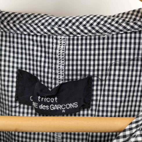 トリココムデギャルソン tricot COMME des GARCONS 02AW ギンガムチェック ノースリーブフラットカラーワンピース レディース