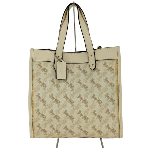コーチ COACH Field tote with horse and carriage print 2WAYトートバッグ レディース