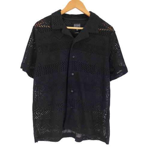 ゲス GUESS クロシェシャツ Geometric Knit Crochet Shirt メンズ L