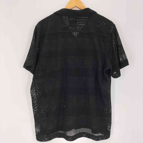ゲス GUESS クロシェシャツ Geometric Knit Crochet Shirt メンズ L