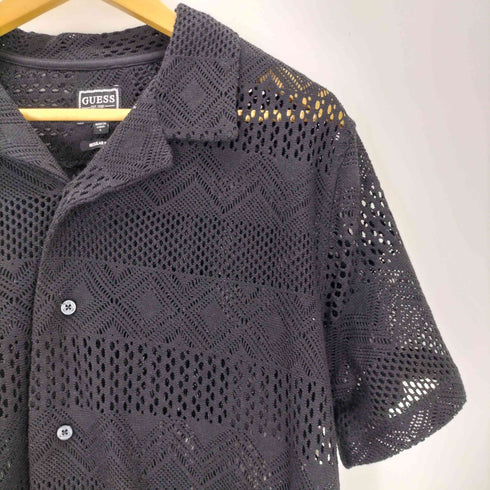 ゲス GUESS クロシェシャツ Geometric Knit Crochet Shirt メンズ L