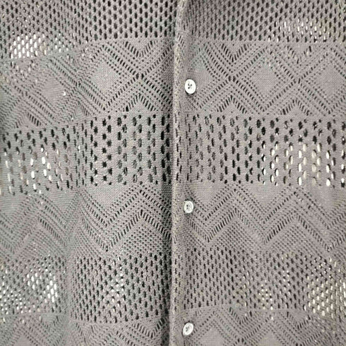ゲス GUESS クロシェシャツ Geometric Knit Crochet Shirt メンズ L
