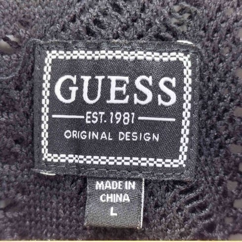 ゲス GUESS クロシェシャツ Geometric Knit Crochet Shirt メンズ L