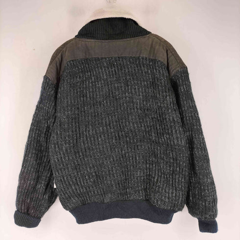 VITTORIO レザー切替 ショールカラー ニットジャケット メンズ JPN:M