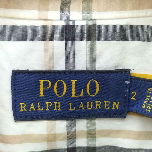 ポロラルフローレン POLO RALPH LAUREN フリルカラー BD チェックブラウス レディース JPN:2