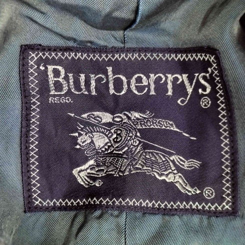 バーバリーズ BURBERRYS CASHMERE&LAMBWOOL カシミヤ50% ヘリンボーン比翼ステンカラーコート メンズ JPN:M