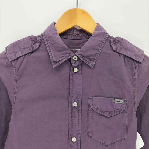ディーゼル DIESEL 00s ショルダーパイピング ミリタリー 長袖シャツ Y2K レディース import:M