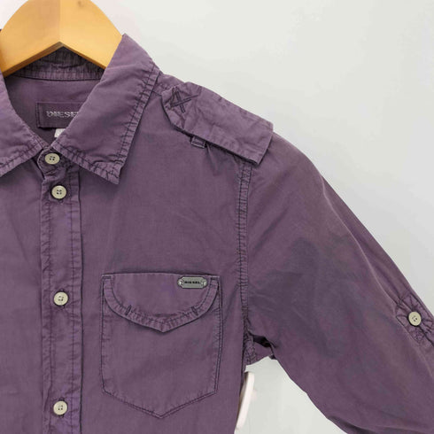 ディーゼル DIESEL 00s ショルダーパイピング ミリタリー 長袖シャツ Y2K レディース import:M