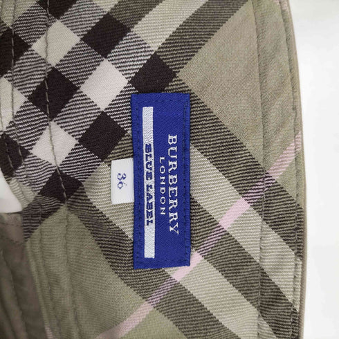 バーバリーブルーレーベル BURBERRY BLUE LABEL ダブルベルト コットン ショートパンツ レディース JPN:36