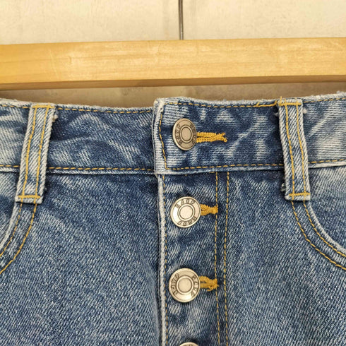 SJYP エスジェイワイピ ボタンフライ ダメージ加工 ショート デニム パンツ Y2K レディース XS