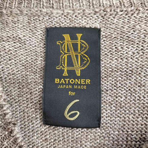 バトナー BATONER リネン ショートスリーブ ニット レディース FREE
