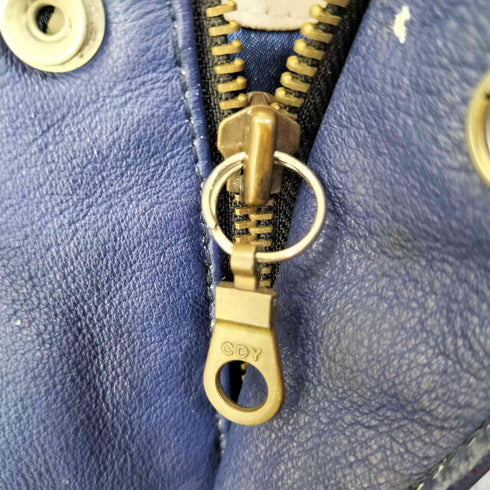 90S Jeff Hamilton 裏キルティング レザー レーシング ジャケット メンズ XL