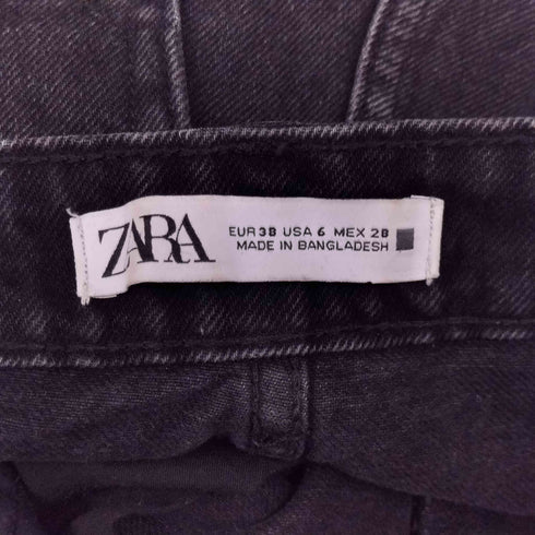 ザラ ZARA ブラック デニム ショートパンツ ショーツ レディース US 6