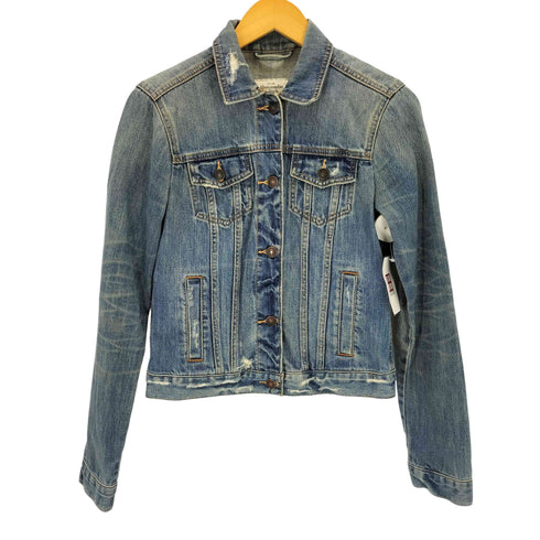 アバクロンビーアンドフィッチ Abercrombie & Fitch ダメージ加工 デニムジャケット レディース S