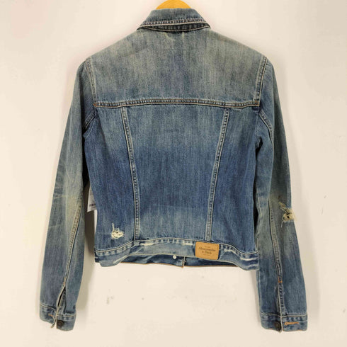 アバクロンビーアンドフィッチ Abercrombie & Fitch ダメージ加工 デニムジャケット レディース S