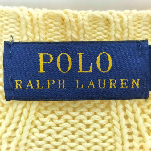 ポロラルフローレン POLO RALPH LAUREN スイカ刺繍 クルーネック ケーブルニット レディース S