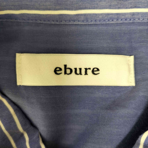 エブール ebure コットン シルク ストライプ シャツ ワンピース レディース JPN:36