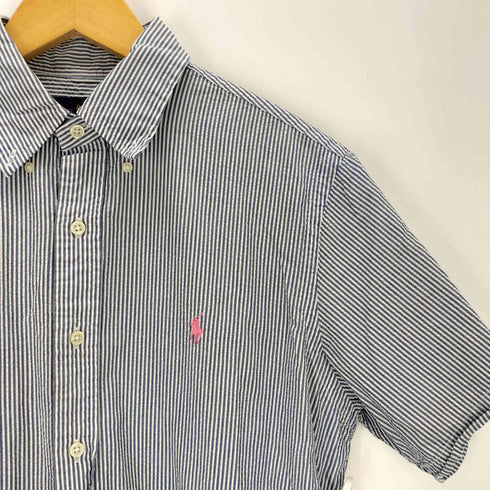 ラルフローレン RALPH LAUREN ポニー刺繍 シアサッカー S/S ボタンダウン シャツ メンズ M