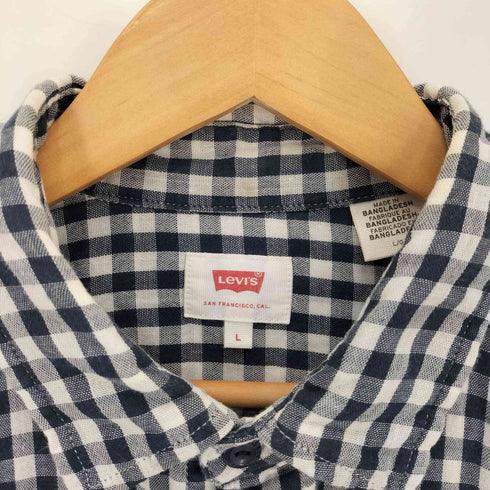リーバイス Levis ガーゼ ギンガムチェック ダブルポケットシャツ メンズ import:L