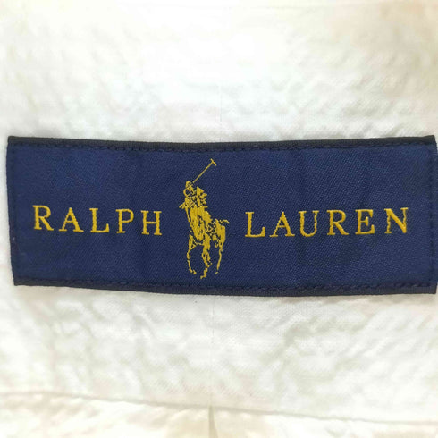 ラルフローレン RALPH LAUREN ポニー刺繍 シアサッカー S/S ボタンダウン シャツ メンズ M