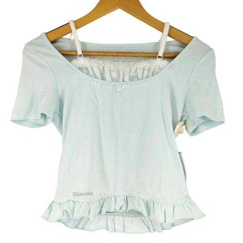 WEEKEND HUB レースレイヤード フリルTシャツ レディース JPN:L