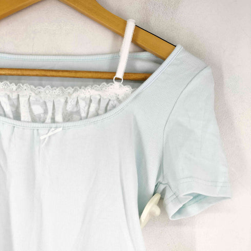 WEEKEND HUB レースレイヤード フリルTシャツ レディース JPN:L