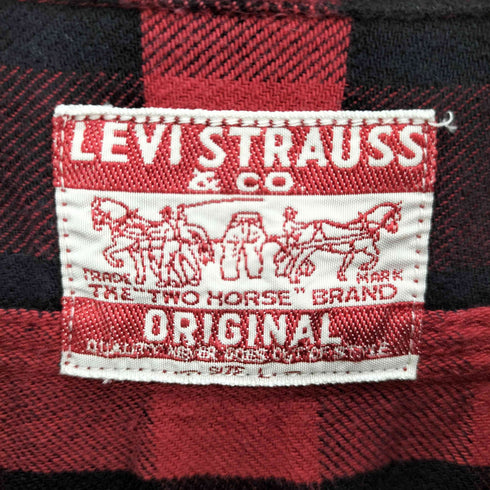 リーバイス Levis フロントロゴ ブロックチェック ネルシャツ メンズ import:L