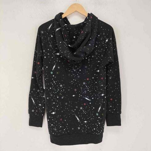 スカラー ScoLar ラメ 宇宙柄パーカー レディース