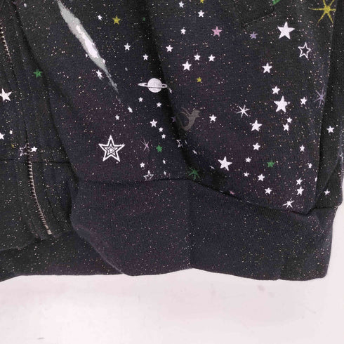 スカラー ScoLar ラメ 宇宙柄パーカー レディース