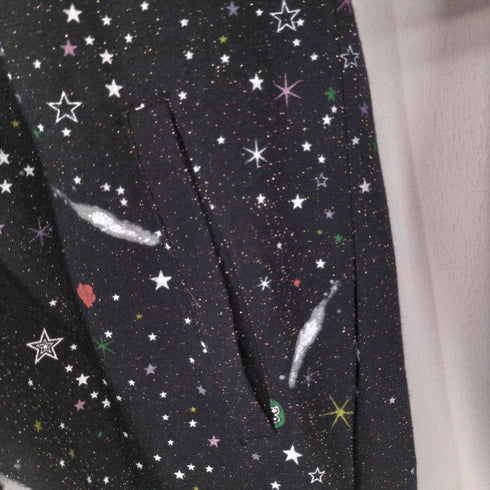 スカラー ScoLar ラメ 宇宙柄パーカー レディース