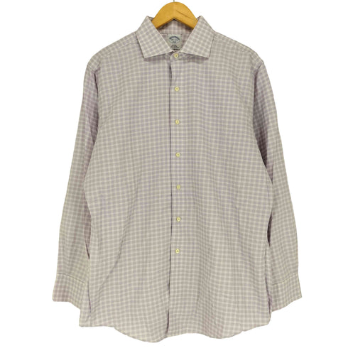 ブルックスブラザーズ 346 BROOKS BROTHERS SLIM FIT L/S コットン チェック シャツ メンズ 16 1/2