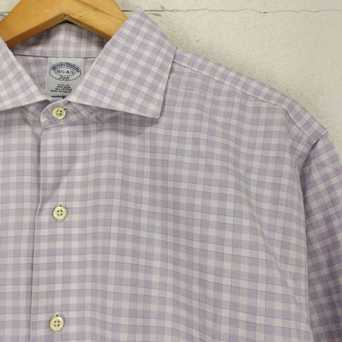 ブルックスブラザーズ 346 BROOKS BROTHERS SLIM FIT L/S コットン チェック シャツ メンズ 16 1/2