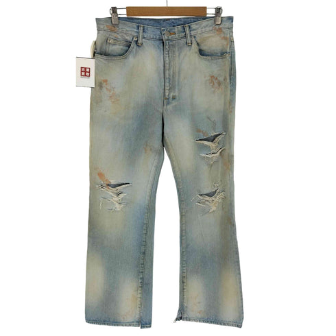 アンセルム ANCELLM CRASH SELVEDGE SHOE CUT 5P DENIM PANTS クラッシュ セルビッジ シューカット デニム メンズ JPN:3