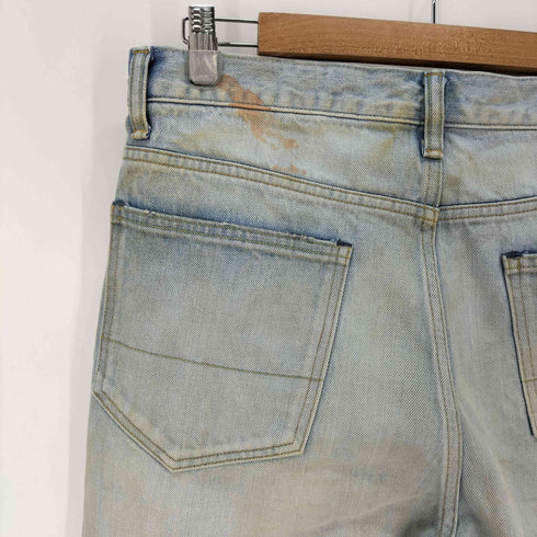 アンセルム ANCELLM CRASH SELVEDGE SHOE CUT 5P DENIM PANTS クラッシュ セルビッジ シューカット デニム メンズ JPN:3