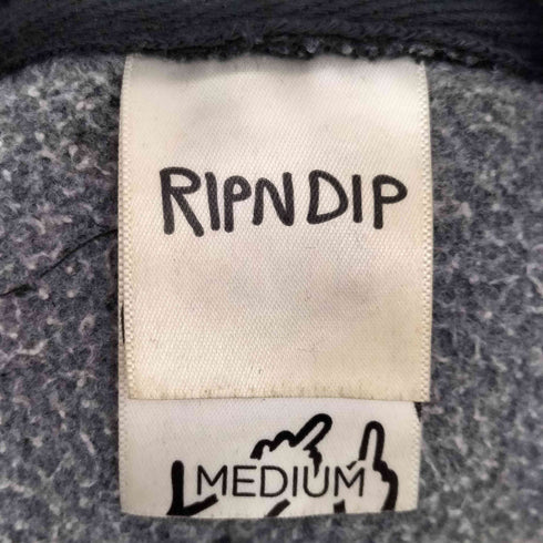 リップンディプ RIPNDIP ユーズド加工 トリップキャットプリント プルオーバーパーカー レディース JPN:M